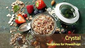  Presentation with heart healthy diet - Beautiful slides featuring seeds on dark background backdrop and a tawny brown colored foreground