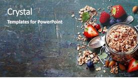  Presentation with food breakfast clean food - Audience pleasing PPT theme consisting of seeds on dark background backdrop and a gray colored foreground