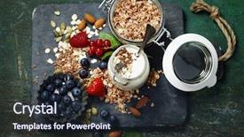  Presentation with food breakfast clean food - Presentation theme with seeds on dark background background and a wine colored foreground