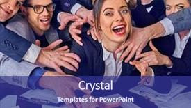  Presentation with team leader - Colorful theme enhanced with seek attention of their superior backdrop and a navy blue colored foreground