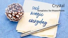  Presentation with inspirational - Colorful slide deck enhanced with seek magic everyday - inspirational handwriting backdrop and a light blue colored foreground