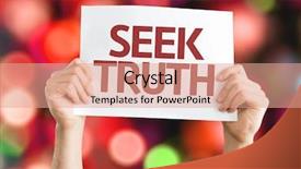  Presentation with truth - Amazing slides having seek truth card with colorful backdrop and a coral colored foreground