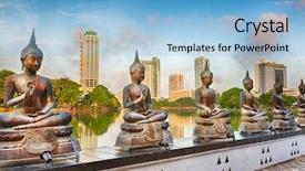  Presentation with sri lanka - Slide set having seema malaka temple on beira background and a  colored foreground