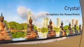  Presentation with sri lanka - PPT layouts enhanced with seema malaka temple on beira background and a  colored foreground