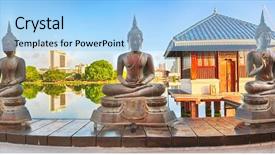  Presentation with sri lanka - Slide deck featuring seema malaka temple on beira background and a  colored foreground