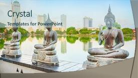  Presentation with salt lake temple - Presentation design having seema malaka temple on beira background and a  colored foreground