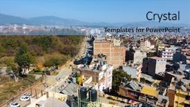  Presentation with stupa - Amazing theme having seen from a vantage point backdrop and a light blue colored foreground
