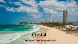  Presentation with queensland - Slide set enhanced with seen from above queensland australia background and a lemonade colored foreground