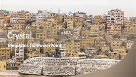  Presentation with amman jordan - Presentation design enhanced with seen from the citadel atop background and a coral colored foreground