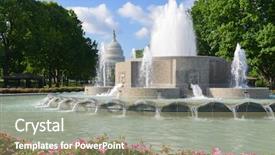  Presentation with senate - Cool new slides with seen from upper senate backdrop and a coral colored foreground