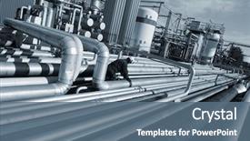  Presentation with oil industry - Cool new presentation with seen inside oil and gas backdrop and a ocean colored foreground