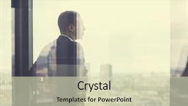  Presentation with looking glass - Presentation theme enhanced with seen through glass doors post background and a soft green colored foreground