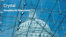  Presentation with capitol - Beautiful PPT theme featuring seen through the visitor backdrop and a teal colored foreground