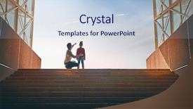  Presentation with upstairs - Audience pleasing presentation theme consisting of sees flying in the sky backdrop and a sky blue colored foreground