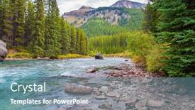  Presentation with river forest - Cool new presentation with seething-mountain-river backdrop and a seafoam green colored foreground