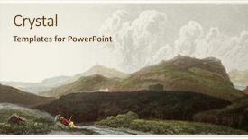  Presentation with old london - Audience pleasing theme consisting of segesta old view sicily created backdrop and a  colored foreground