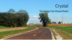  Presentation with route 66 - Beautiful presentation theme featuring segment of the historic route backdrop and a light blue colored foreground