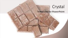  Presentation with white chocolate - Audience pleasing PPT layouts consisting of segments - close up of segment chocolate backdrop and a soft green colored foreground