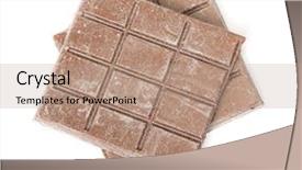  Presentation with white chocolate - PPT theme featuring segments - close up of segment chocolate background and a coral colored foreground