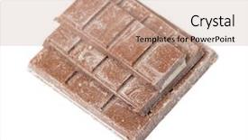  Presentation with snicker chocolate bar - Cool new presentation with segments - close up of segment chocolate backdrop and a soft green colored foreground