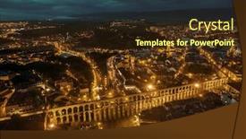 Presentation with aqueduct - Audience pleasing PPT layouts consisting of segovia-ancient-roman-aqueduct-aerial backdrop and a wine colored foreground
