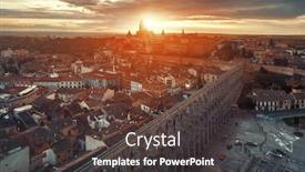  Presentation with aqueduct - Cool new slides with segovia-cathedral-and-aqueduct-aerial backdrop and a tawny brown colored foreground