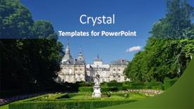  Presentation with gardens - Beautiful slide deck featuring segovia-spain-july-24-2018 backdrop and a ocean colored foreground