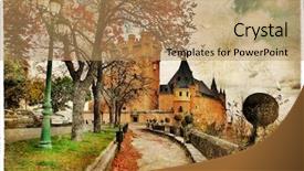  Presentation with fairy and dragons - Theme having christmas balls isolated on white background and a light gray colored foreground