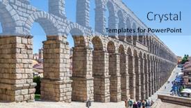  Presentation with aqueduct - Colorful slides enhanced with segovia-spain-september-21-2015 backdrop and a light blue colored foreground