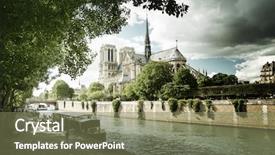  Presentation with notre dame paris france - Audience pleasing theme consisting of seine and notre dame de backdrop and a violet colored foreground
