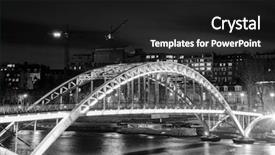  Presentation with ark - Presentation theme consisting of seine river and ark bridge background and a dark gray colored foreground