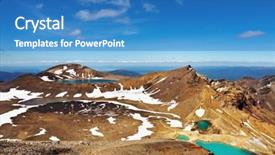  Presentation with seismic - Amazing theme having seismic - emerald lakes tongariro national park backdrop and a teal colored foreground