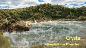  Presentation with seismic - Presentation design consisting of seismic - frying pan lake is background and a violet colored foreground