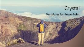  Presentation with central america - Amazing slides having seismic - hike to irazu volcano backdrop and a lemonade colored foreground