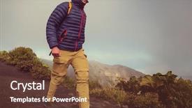  Presentation with seismic - Beautiful slide deck featuring seismic - hike to irazu volcano backdrop and a tawny brown colored foreground