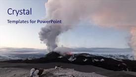  Presentation with seismic - Slide deck consisting of seismic - volcano eruption in eyjafjallajokull background and a lemonade colored foreground
