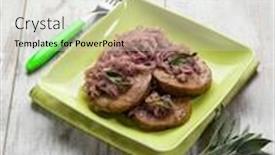  Presentation with sage - Theme with seitan-with-onions-and-sage background and a lemonade colored foreground