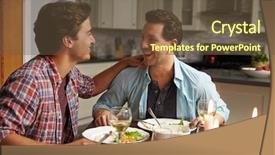  Presentation with gay - Presentation with seks - male gay couple having background and a tawny brown colored foreground