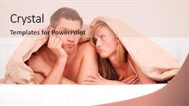  Presentation with upset - Theme featuring seks - upset frustrated and bored couple background and a coral colored foreground