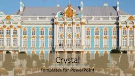  Presentation with russian - PPT layouts consisting of sele - catherine palace - the summer background and a coral colored foreground