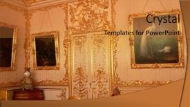  Presentation with dining - Amazing PPT theme having sele - katherine's palace dining room backdrop and a gold colored foreground