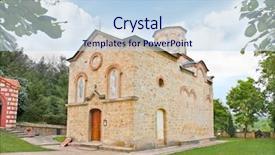  Presentation with monastery - Audience pleasing slide set consisting of sele - koporin monastery at the outskirts backdrop and a sky blue colored foreground