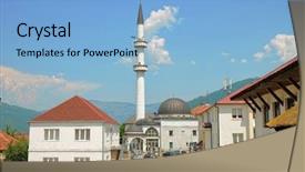  Presentation with sultan mosque in singapore muslim - Beautiful slides featuring sele - sultan mosque in downtown plav backdrop and a light blue colored foreground