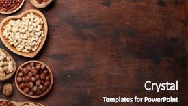  Presentation with hazelnuts - Colorful slide deck enhanced with select - various nuts selection peanuts hazelnuts backdrop and a wine colored foreground