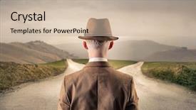  Presentation with path - Cool new PPT layouts with select choice men - which path backdrop and a soft green colored foreground