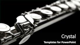  Presentation with flute - Presentation theme consisting of selected photo of a flute background and a black colored foreground