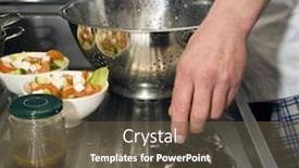  Presentation with good - Cool new presentation design with selecting-the-good-mussels backdrop and a tawny brown colored foreground