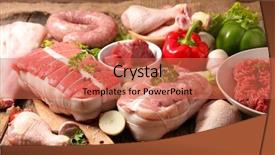  Presentation with raw meat dog - Cool new slides with selection chicken - assorted raw meats backdrop and a  colored foreground