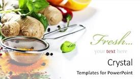  Presentation with herbs - Amazing PPT theme having selection close up with easy backdrop and a white colored foreground