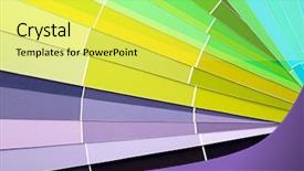  Presentation with adult coloring book - Theme consisting of selection identification - color swatches book closeup background and a yellow colored foreground